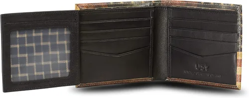 Miniatura 5 de Billetera para hombre con 2 ventanas de identificación, diseño duradero y gráficos