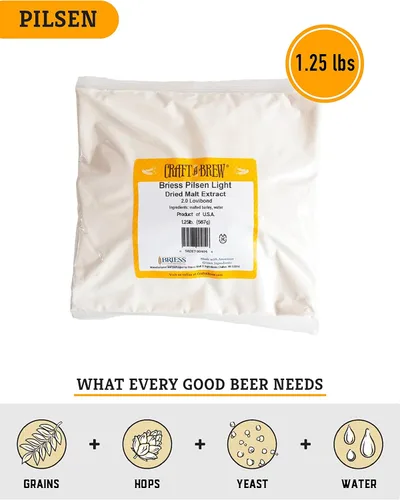 Miniatura 2 de Craft a Brew - Extracto de malta seca para kit de preparación - Pilsen de 1.25 libras - Extracto base multiusos - Para cualquier estilo de cerveza