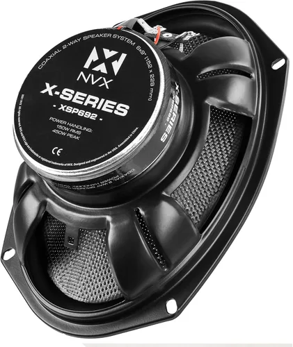 Miniatura 7 de NVX® XSP692 - Altavoces para automóvil de 6 x 9, 600 W máximo, 300 W RMS, coaxial de 2 vías con tweeters de cúpula de seda de 1 pulgada y X-overs