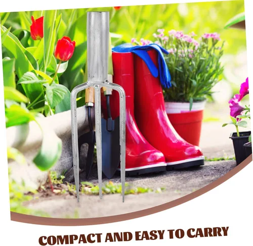 Miniatura 2 de Outanaya Herramienta de pesca de hierro Tenedor multiusos para pesca Jardinería Durable para deshierbar Diseño compacto