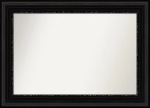 Miniatura 528 de Amanti Art Espejo personalizado, espejo de baño negro puente, espejo de pared o espejo de tocador de baño sobre el fregadero (26 x 26 pulgadas)