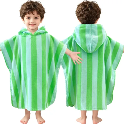 Miniatura 18 de Toallas con capucha para niños pequeños, de gran tamaño (2-4 años, 21 x 21 pulgadas), hechas de 100% algodón suave, toalla absorbente con capucha