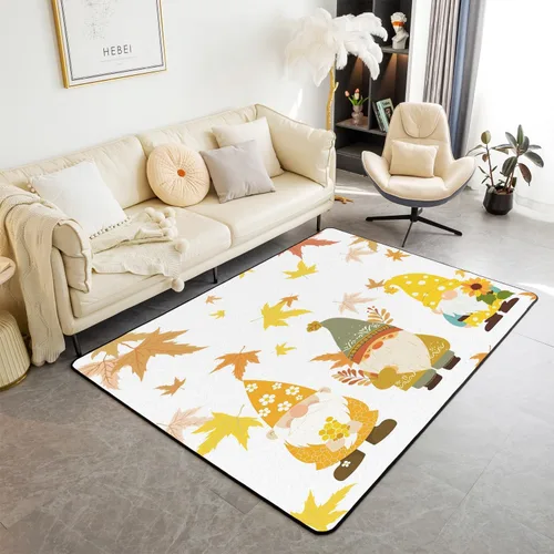 Miniatura 25 de Bonita alfombra de pavo de 3 x 5 para niños y niñas, alfombra de cosecha de Acción de Gracias, alfombra de decoración de otoño antideslizante