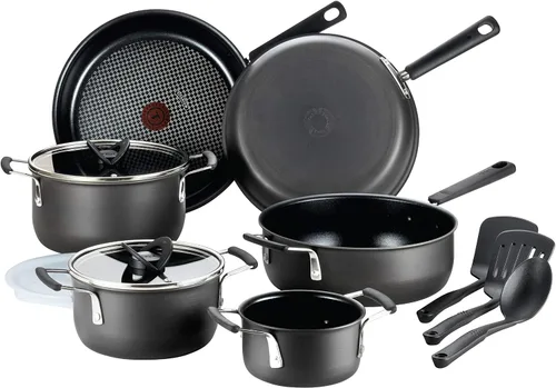 Miniatura 9 de T-Fal Fresh Gourmet Juego de utensilios de cocina de cerámica reciclada antiadherente, 12 piezas, apto para horno y asador hasta 500°F, tapa segura