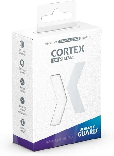 Miniatura 23 de Ultimate Guard Fundas exteriores para cartas Cortex, 100 fundas estándar de tamaño TCG, 66 x 91 mm, con respaldo negro, acabado brillante, sin PVC
