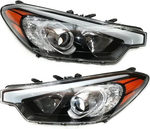 Miniatura 16 de Para 2010 2011 Forte/Forte Koup LX/EX 2012 2013 Faros Reemplazo Izquierdo Lado Conductor Fábrica Halógeno Faro Negro Carcasa Ámbar Esquina