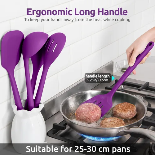 Miniatura 7 de Juego de utensilios de cocina de silicona: U-Taste resistente al calor de 600ºF, herramientas de cocina extra largas de 13.6 pulgadas, espátula, (6)