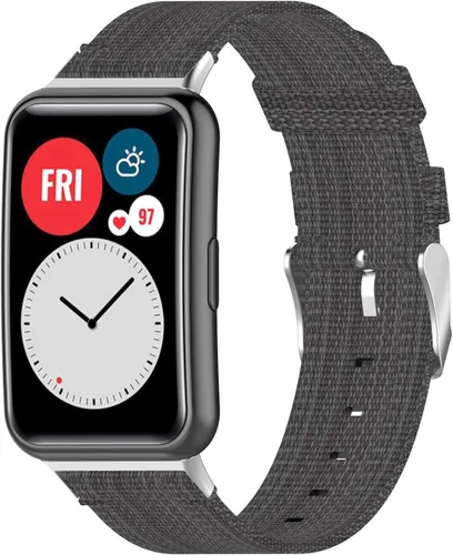 Miniatura 6 de Pulsera de nailon compatible con Huawei Watch Fit, Watch Fit New, Watch Fit New Edición Especial B39, correa de repuesto de silicona suave