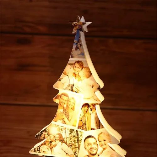 Miniatura 3 de Luces de fotos personalizadas para árbol de Navidad, 10 fotos, lámpara LED de mesa familiar de Navidad para boda, fiesta, decoración de vacaciones