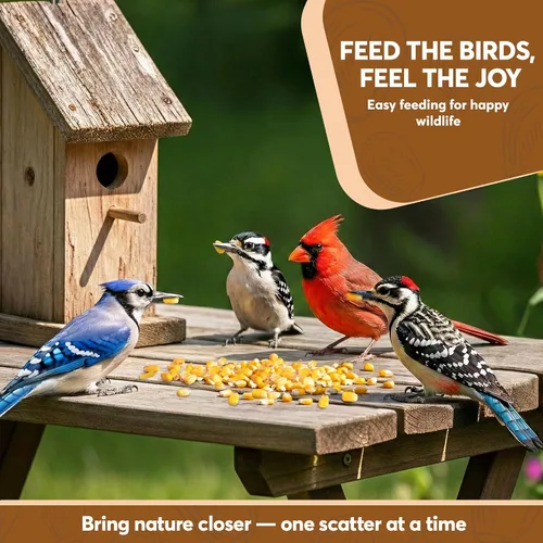 Miniatura 7 de Maíz entero de 10 libras - Semillas de aves y alimento para vida silvestre premium para patos, ciervos, ardillas, pollos y pavos - Maíz entero