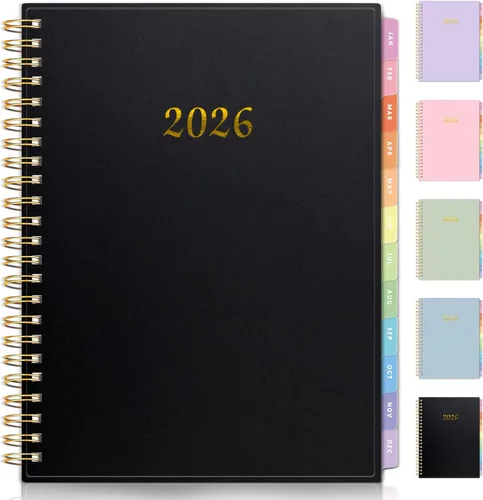 Planificador 2026, Planificador semanal y mensual Annecy 2026, enero 2026 – diciembre 2026, 6.4" x 8.3" Planificador de agenda mensual con pestañas,
