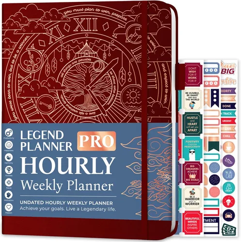 Miniatura 10 de Legend Planner PRO Horario Diario y Semanal - Organizador Diario y Semanal con Espacio para Horas. Agenda de Citas y Diario para Trabajo y Personal