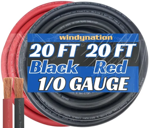 Miniatura 17 de Cable flexible de cobre puro para soldadura de batería calibre 4 AWG 25 pies negro + 25 pies rojo - Coche, Inversor, RV, Solar Negro de 25 pies + 25