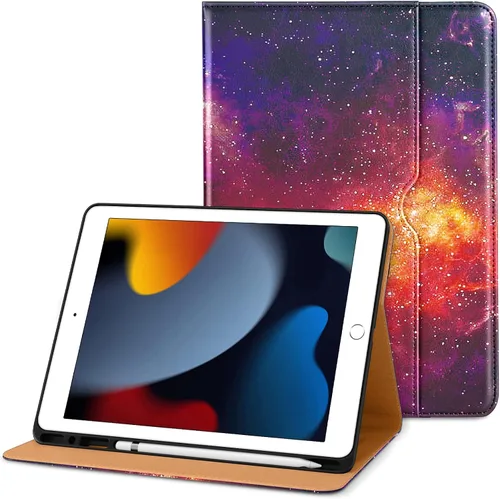 Miniatura 21 de DTTO para iPad de 9ª/8ª/7ª generación de 10.2 pulgadas 2021/2020/2019, funda tipo cartera de negocios de cuero premium con soporte para Apple Pencil