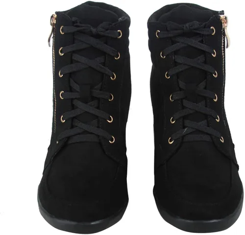 Miniatura 3 de TZ 56 - Tenis de tacón alto para mujer, clásicos, con cordones, cómodos, con cuña