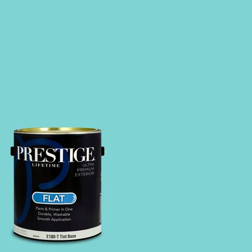 Miniatura 133 de Prestige Paints. - Base y pintura para exteriores en un solo galón, 1 galón. plano, comparable con Sherwin Williams Topsail. SW6799-PCM