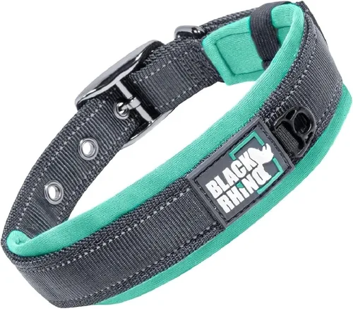 Miniatura 6 de Black Rhino Collar de perro para perros grandes, collar reflectante ajustable de servicio pesado con acolchado de neopreno ultrasuave, resistente a