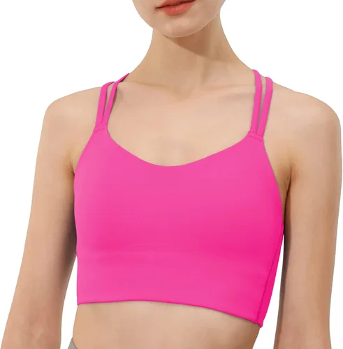 Miniatura 3 de Attifall Sujetadores deportivos de bajo impacto con copas BC para mujer, espalda cruzada, para yoga, correr, entrenamiento, tops cortos