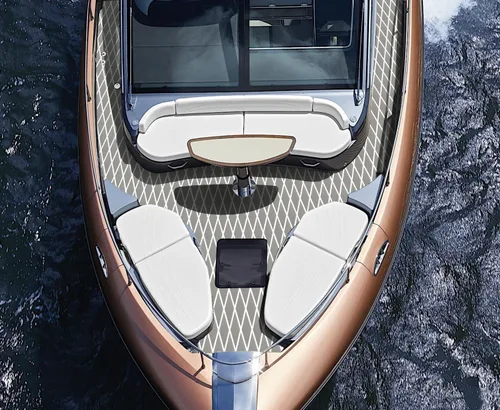 Miniatura 36 de Suelo de Barco de Espuma EVA Cubierta Marina Antideslizante Autoadhesivo para Lancha Motora Barco de Pesca RV Yate Kayak Piscina gris oscuro y azul.