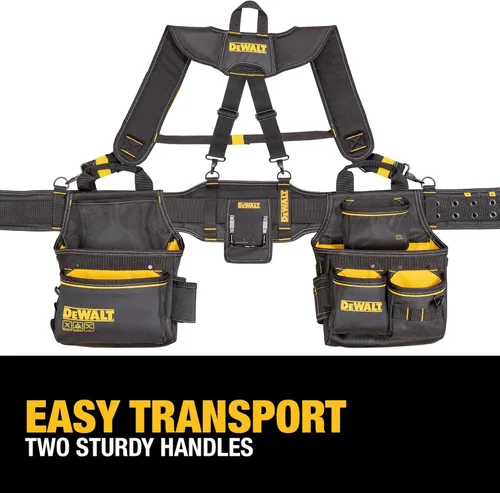 Miniatura 5 de DEWALT Organizador de cinturón de herramientas profesional con tirantes y 25 bolsillos, construcción resistente (DWST540602)