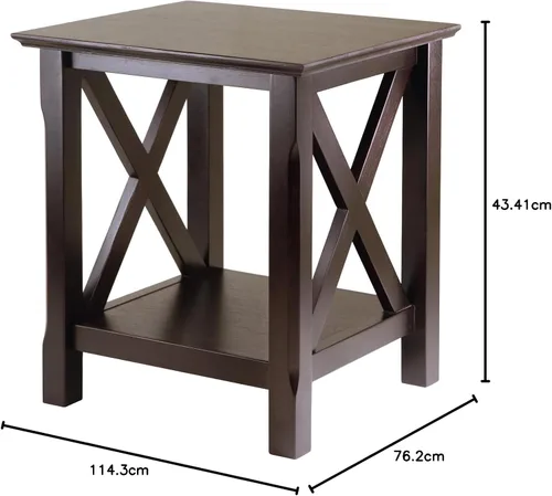Miniatura 9 de Winsome Xola - Mesa consola con estante en capuchino, mesa de entrada delgada para pasillo, sala de estar, muebles elegantes para cualquier