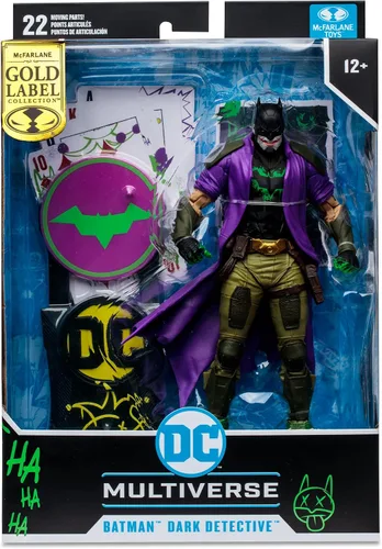 Miniatura 8 de DC Multiverse Comics - Figura de acción de 7 pulgadas, exclusiva del estado del futuro, Joker Dark Detective (etiqueta dorada)