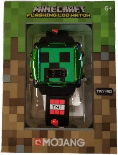 Miniatura 2 de Accutime Minecraft - Reloj con pantalla LCD intermitente esfera cromada