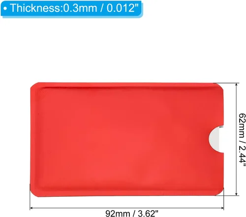 Miniatura 8 de PATIKIL Mangas de bloqueo RFID, fundas de aluminio para prevención de robo de identidad, fundas protectoras seguras para tarjetas de crédito, Negro