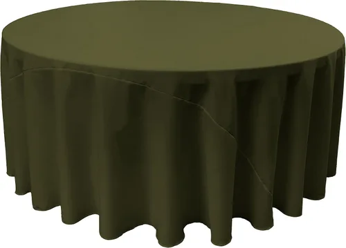 Miniatura 44 de LA Linen - Mantel redondo lavable de popelina de poliéster, resistente a manchas y arrugas, 51", mantel de tela para comedor, cocina, fiesta, Negro