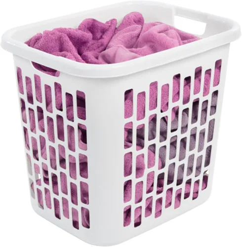 Miniatura 7 de Sterilite Cesta de lavandería fácil de transportar, agujeros de ventilación y asas para llevar la ropa entre la lavandería y el dormitorio