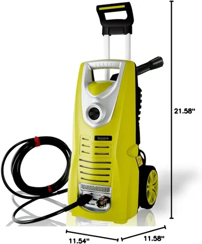 Miniatura 5 de Serenelife Lavadora a presión eléctrica, potentes ruedas giratorias de 14.5 amperios y 1800 PSI, lavado de energía para automóvil, rociador