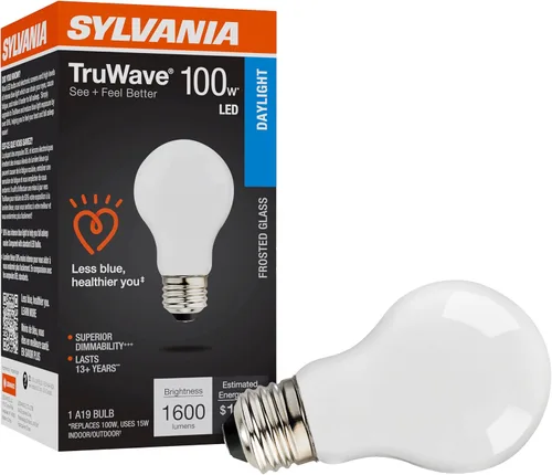Miniatura 17 de LEDVANCE Sylvania - Bombilla LED TruWave Natural Series A19, equivalente a 75 W, eficiente 11 W, 1100 lúmenes, base media, regulable, esmerilada