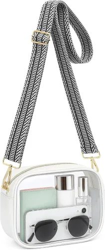 Miniatura 12 de BS-VOG Bolsa transparente para eventos de estadio, bolso transparente para mujer, bolso cruzado de estadio, bolsa transparente para conciertos