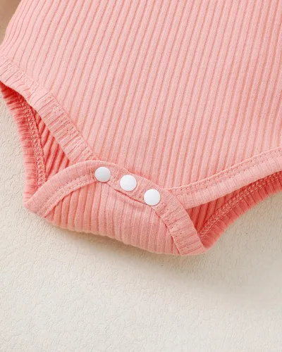 Miniatura 45 de Renotemy Conjunto de ropa para bebé recién nacida, mameluco con volantes, pantalones florales, lindo conjunto de ropa para bebé niña