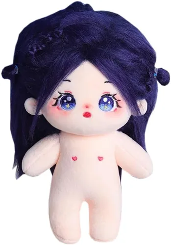 Miniatura 18 de niannyyhouse Muñeca de peluche de 7.9 in para niña, cuerpo de peluche humanoide, sin atributo, 8 pulgadas, cuerpo normal, ropa de vestir, regalos