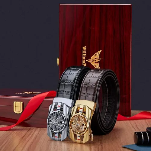 Miniatura 8 de VANNANBA Ratchet Leather Belt for Men,Fashion Belt Men Automatic Buckle,with Elegant Gift Box