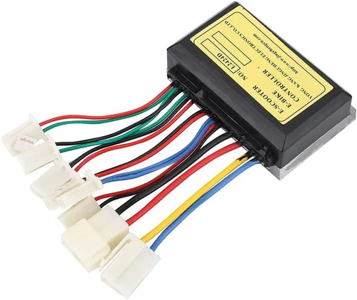 Controlador de motor de scooter eléctrico, controlador de motor cepillado de doble voltaje de 24 V/12 V, compatibilidad universal para viajeros,