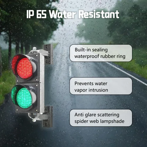 Miniatura 3 de 100-2 4inch 3.937 in tráfico Stop/Go Light/Botón Control/AC 85-265V lámpara LED, PC cubierta resistente al agua IP65