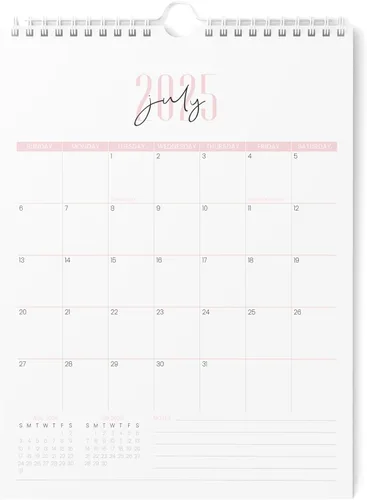 Karto Calendario de pared 2025-2026 – Vertical de 8.5 x 11 pulgadas, de julio de 2025 a diciembre de 2026 – Aumenta tu productividad y fácil
