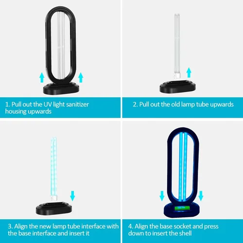 Miniatura 4 de Feefir Bombilla de repuesto desinfectante de luz UV con ozono, bombilla UVC para dispositivo de desinfección del hogar, bombilla UV de 38 W, 1