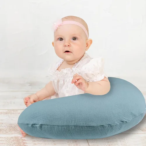 Miniatura 7 de Hooyax Juego de 2 fundas de almohada de muselina de lactancia, suaves y transpirables, fundas de lactancia para almohadas de lactancia, adorable