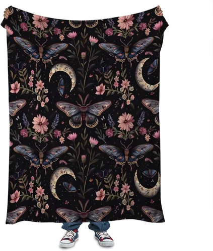 Miniatura 10 de Manta moderna abstracta de color negro y beige, manta bohemia de franela de doble cara, adecuada para adultos y niños en el sofá, automóvil, siesta