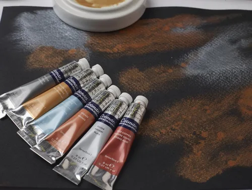 Miniatura 3 de Winsor & Newton Cotman - Juego de pintura para acuarelas, 6 colores metálicos, tubos de 8 ml (0,27 oz)