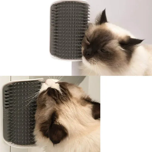 Miniatura 4 de 3.0 Aseador Automático para Gatos Más Suave con Hierba Gatera, Aseador de Esquina para Perros y Gatos, Peine Rascador de Esquina de Pared, Cepillo
