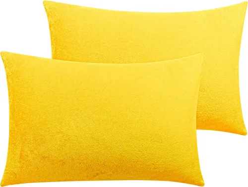 NTBAY Fundas de almohada de terciopelo con cremallera para niños pequeños, paquete de 2 fundas de almohada de viaje de franela de lujo, 13 x 18