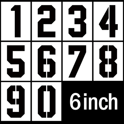 Miniatura 9 de Juego de plantillas de números reutilizables de 0 a 9 plantillas de plástico para tartas, pintura de direcciones (1 pulgada)