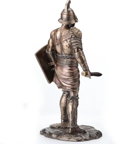 Miniatura 4 de VERONESE DESIGN Estatua del Rey Leonidas Guerrero Griego de Esparta de Resina Bronceada Fundida en Frío de 8.5 Pulgadas de Altura
