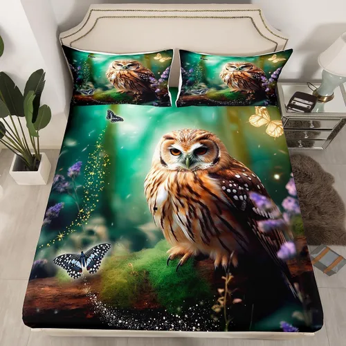 Miniatura 25 de Erosebridal Phoenix - Juego de sábanas de tamaño matrimonial, juego de sábanas bajeras de Phoenix con estampado de pájaro mágico para niños, Color 14