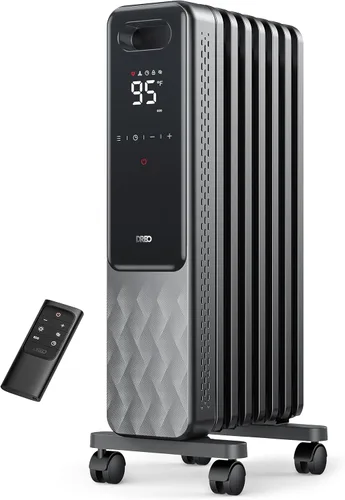 Dreo Radiador con Relleno de Aceite, Calentadores Radiantes Eléctricos para Uso en Interiores, Habitación Grande con Control Remoto, Bloqueo para