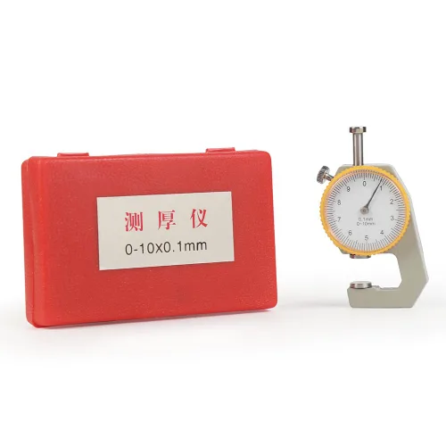 Miniatura 6 de WUTA Medidor de Grosor de Cuero Herramientas de Medición 0-10mm/0.1mm Medidor de Grosor de Dial Medidor de Papel Tester para Tubo Hueco, Tubo
